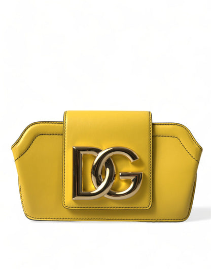 Dolce & Gabbana Exquisite Yellow Leather Eyewear Case Dolce & Gabbana