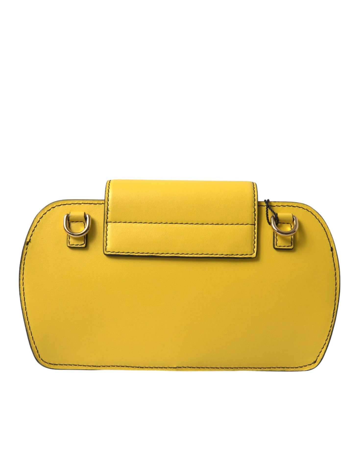 Dolce & Gabbana Exquisite Yellow Leather Eyewear Case Dolce & Gabbana