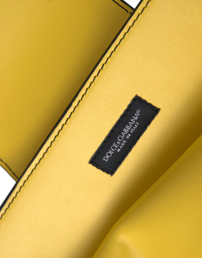 Dolce & Gabbana Exquisite Yellow Leather Eyewear Case Dolce & Gabbana