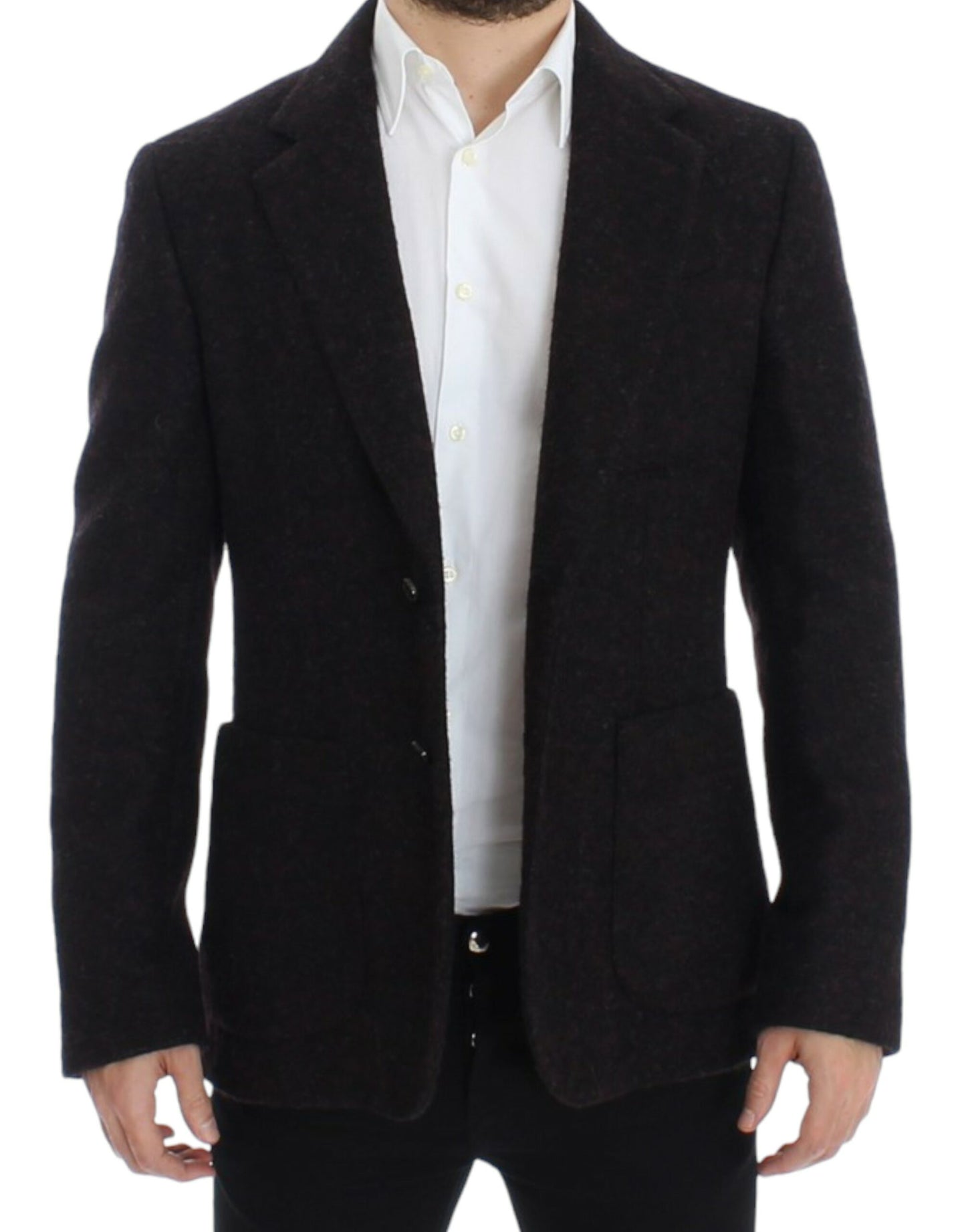 Dolce & Gabbana Bordeaux Alpaga Two-Button Blazer Jacket Dolce & Gabbana