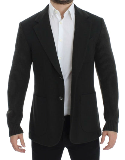 Dolce & Gabbana Elegant Green Cashmere Blazer Jacket Dolce & Gabbana