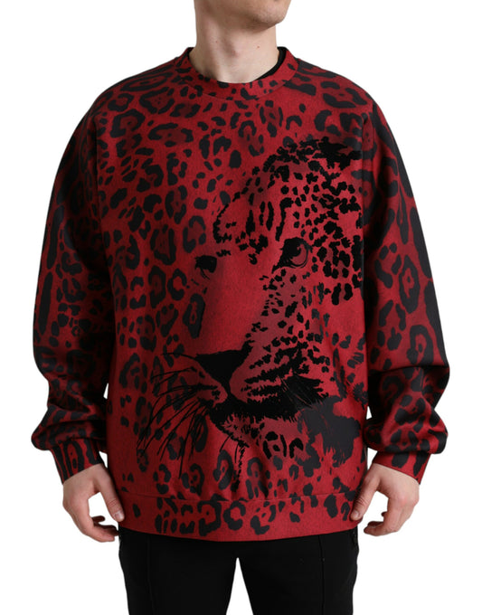 Dolce & Gabbana Elegant Leopard Print Pullover Sweater Dolce & Gabbana