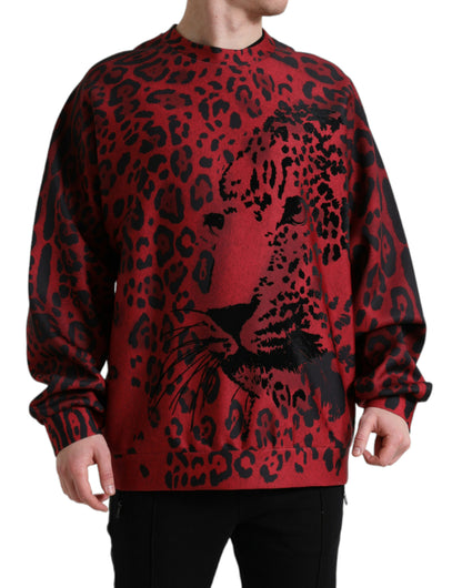 Dolce & Gabbana Elegant Leopard Print Pullover Sweater Dolce & Gabbana