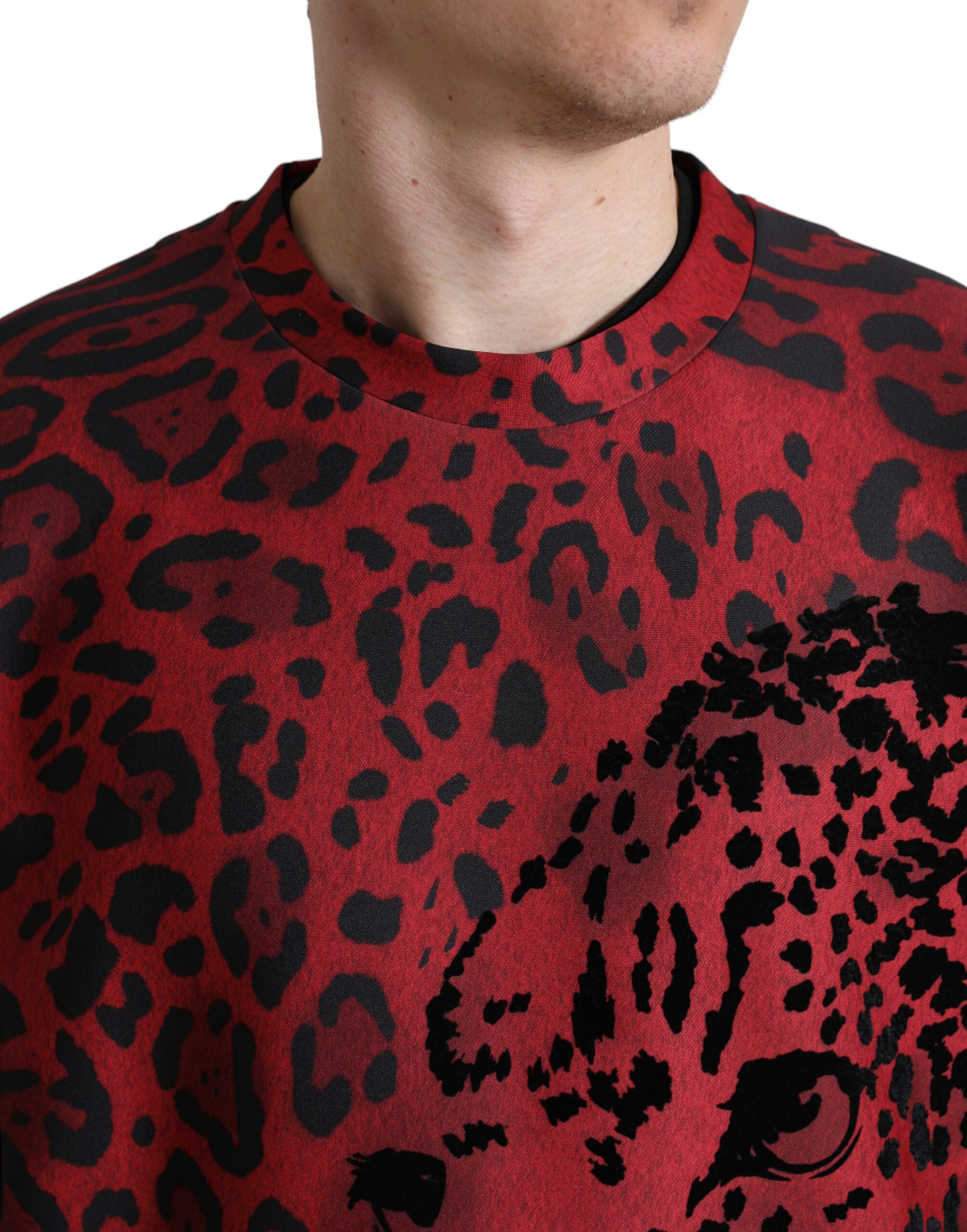 Dolce & Gabbana Elegant Leopard Print Pullover Sweater Dolce & Gabbana