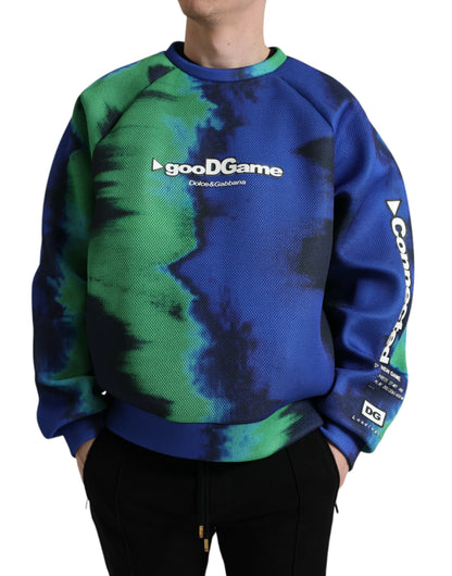 Dolce & Gabbana Multicolor Graphic Crew Neck Pullover Sweater Dolce & Gabbana