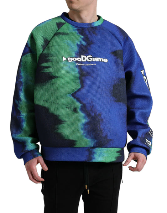 Dolce & Gabbana Multicolor Graphic Crew Neck Pullover Sweater Dolce & Gabbana