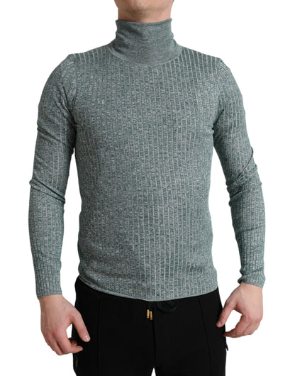 Dolce & Gabbana Elegant Green Turtleneck Pullover Sweater Dolce & Gabbana