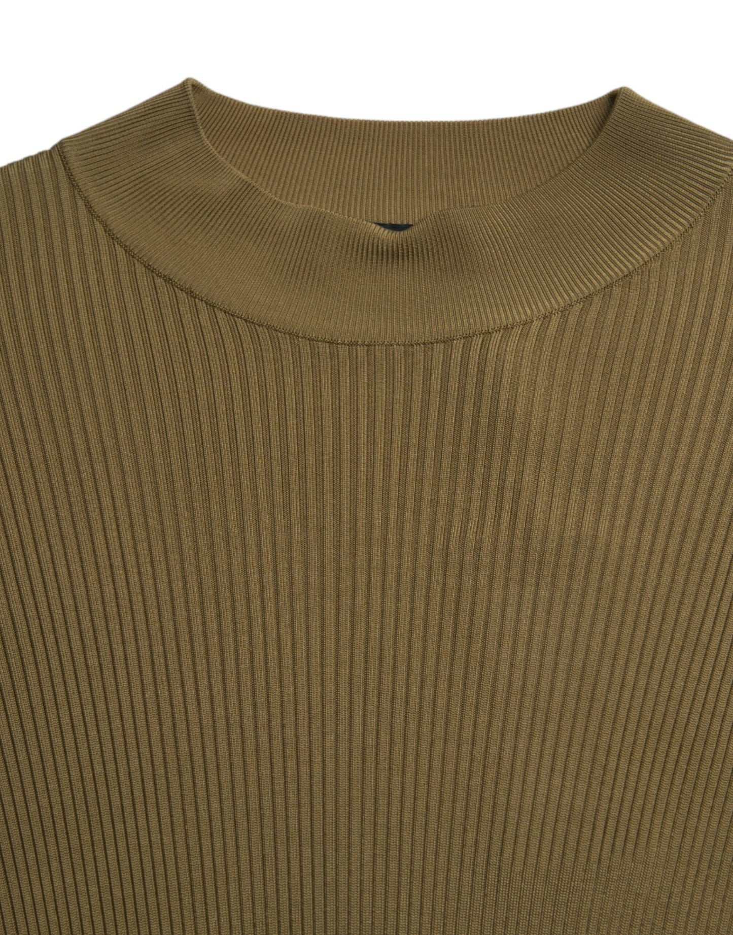 Dolce & Gabbana Army Green Viscose Crew Neck Sweater Dolce & Gabbana