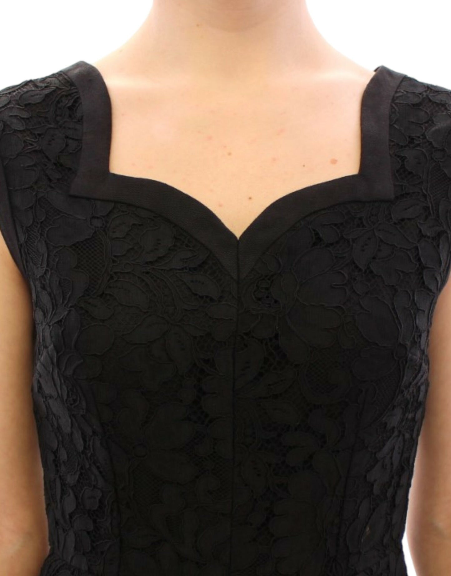 Dolce & Gabbana Elegant Black Floral Lace Dress Dolce & Gabbana