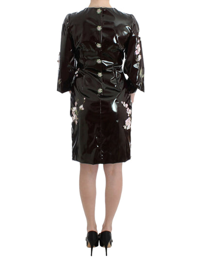 Dolce & Gabbana Elegant Floral Embellished Shift Dress Dolce & Gabbana