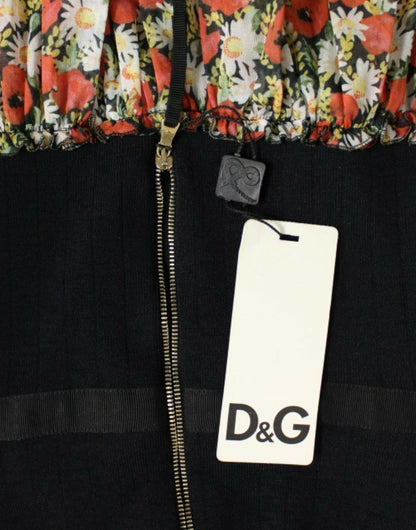 Dolce & Gabbana Elegant Floral Halterneck Bubble Dress Dolce & Gabbana