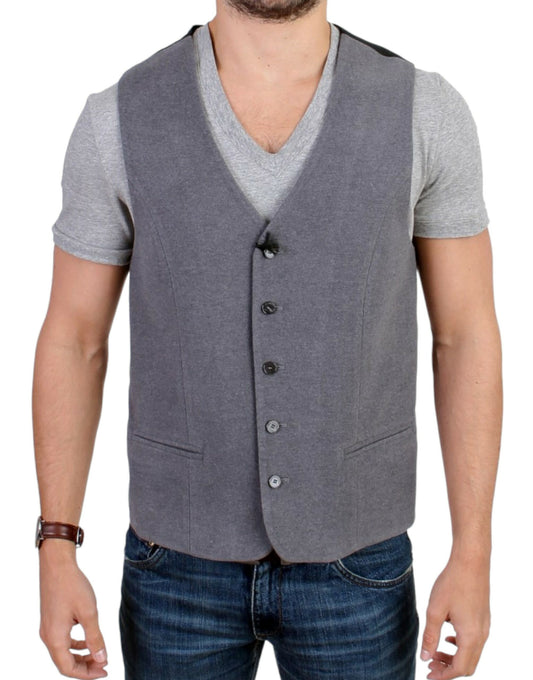 Costume National Chic Gray Casual Vest Costume National