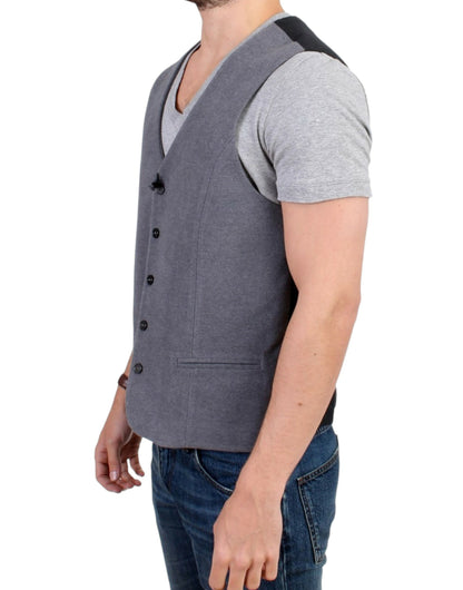 Costume National Chic Gray Casual Vest Costume National