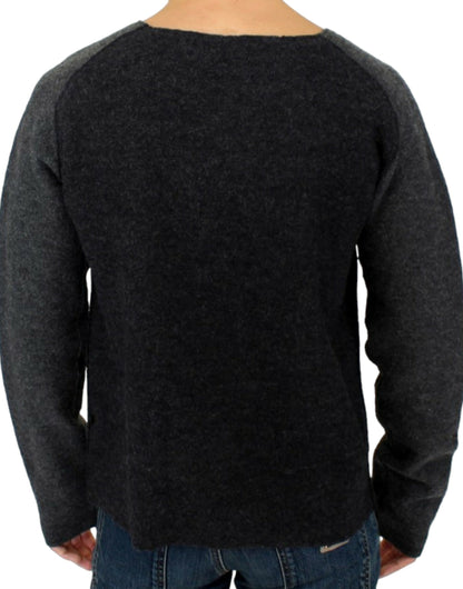 Costume National Chic Gray Wool Crewneck Sweater Costume National