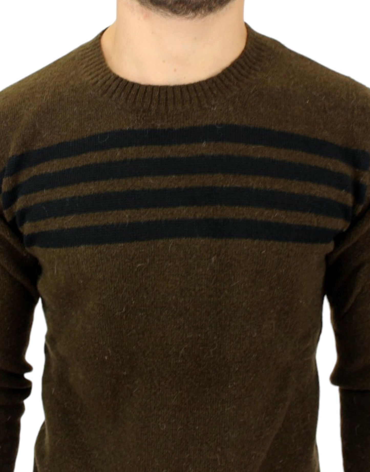 Costume National Elegant Crewneck Striped Sweater Pullover Costume National