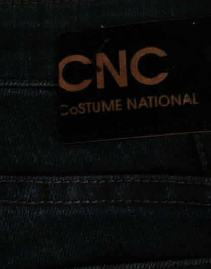 Costume National Chic Superskinny Blue Denim Jeans Costume National