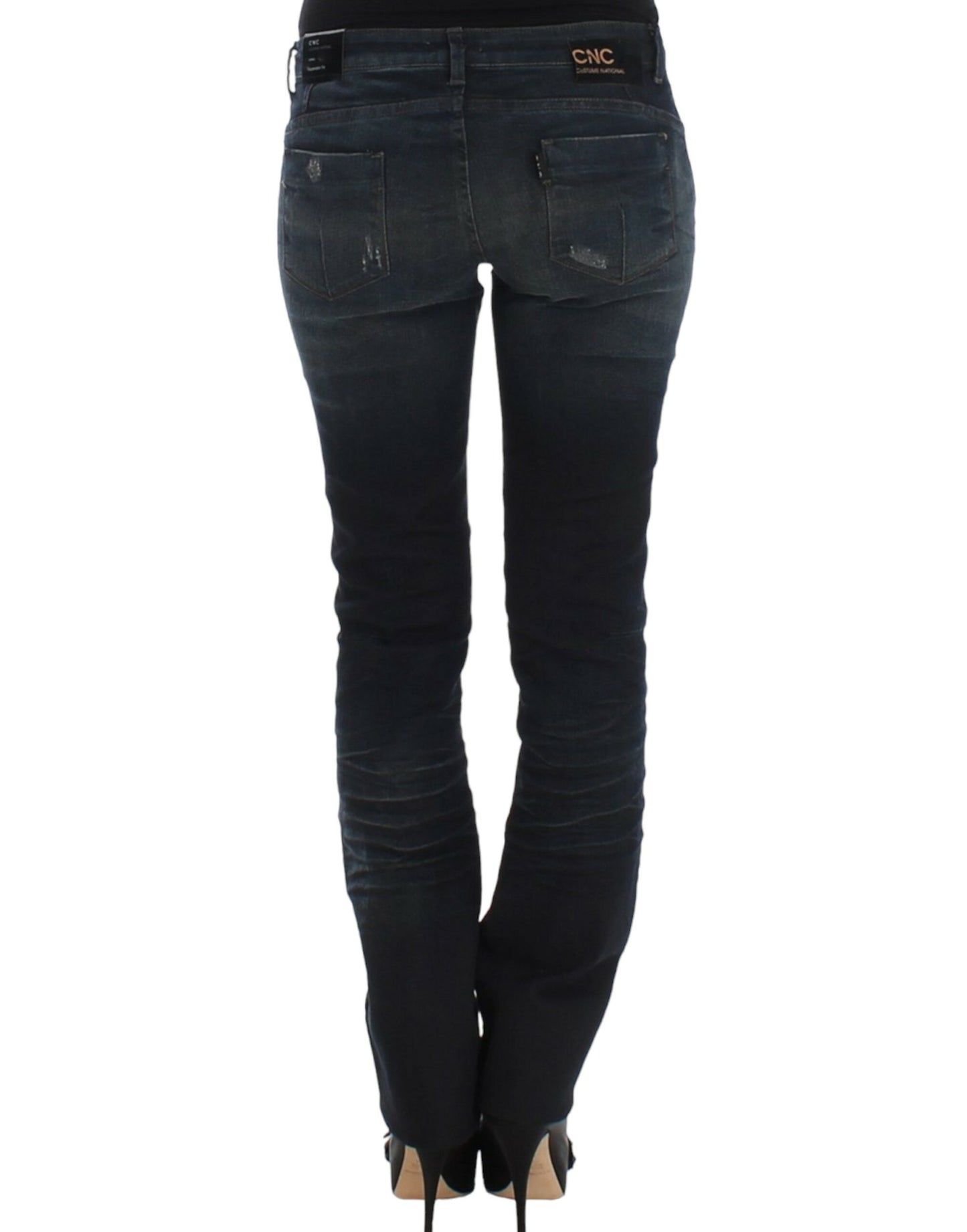 Costume National Chic Superskinny Blue Denim Jeans Costume National