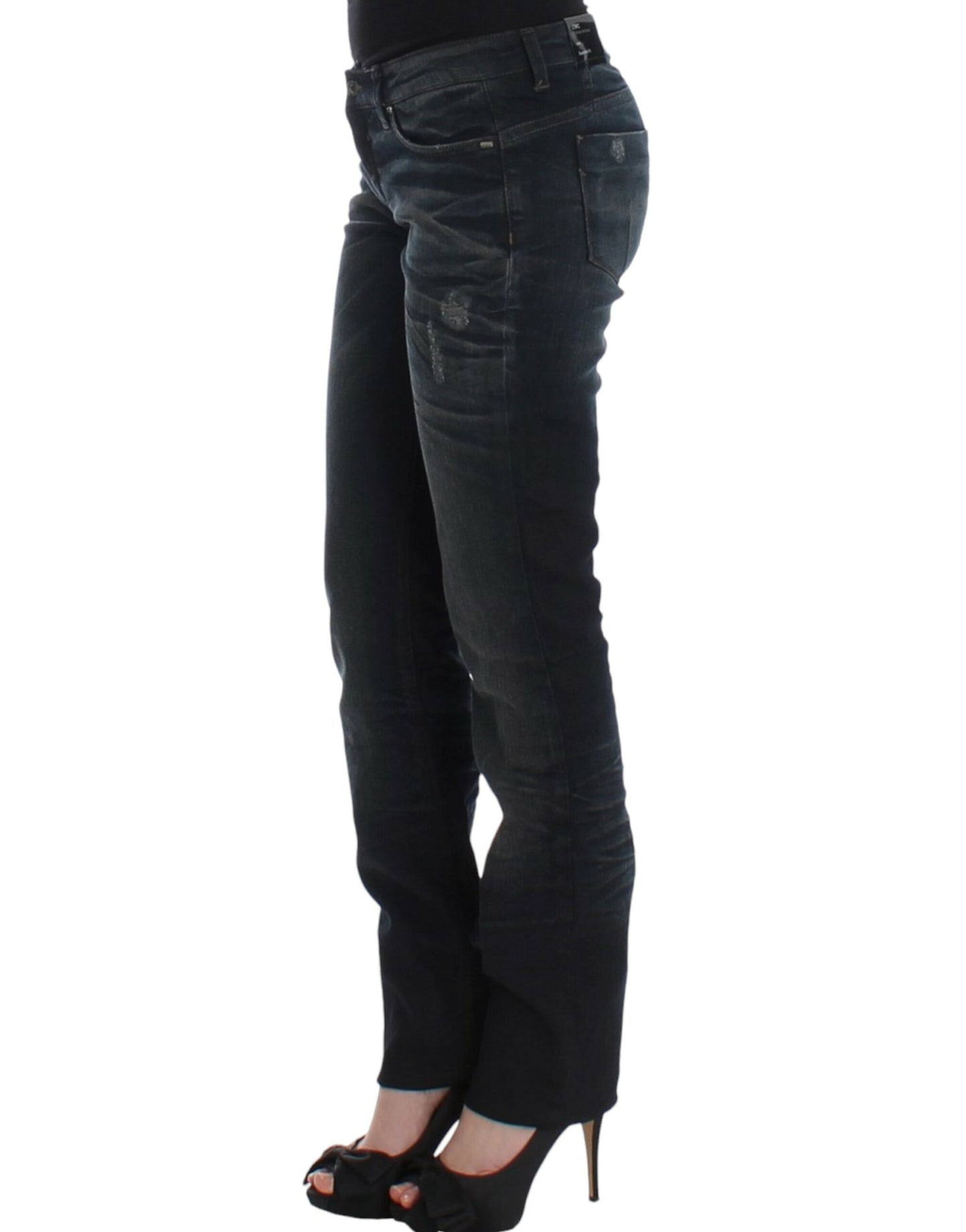 Costume National Chic Superskinny Blue Denim Jeans Costume National