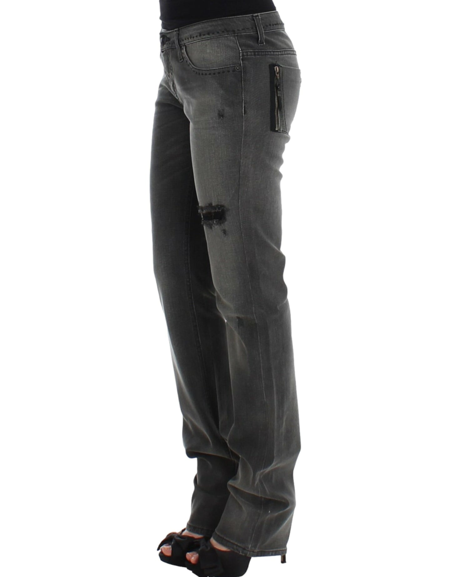 Costume National Chic Gray Straight Leg Denim Delight Costume National