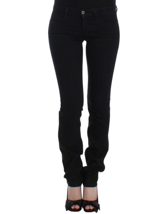 Costume National Elegant Black Straight Leg Jeans Costume National