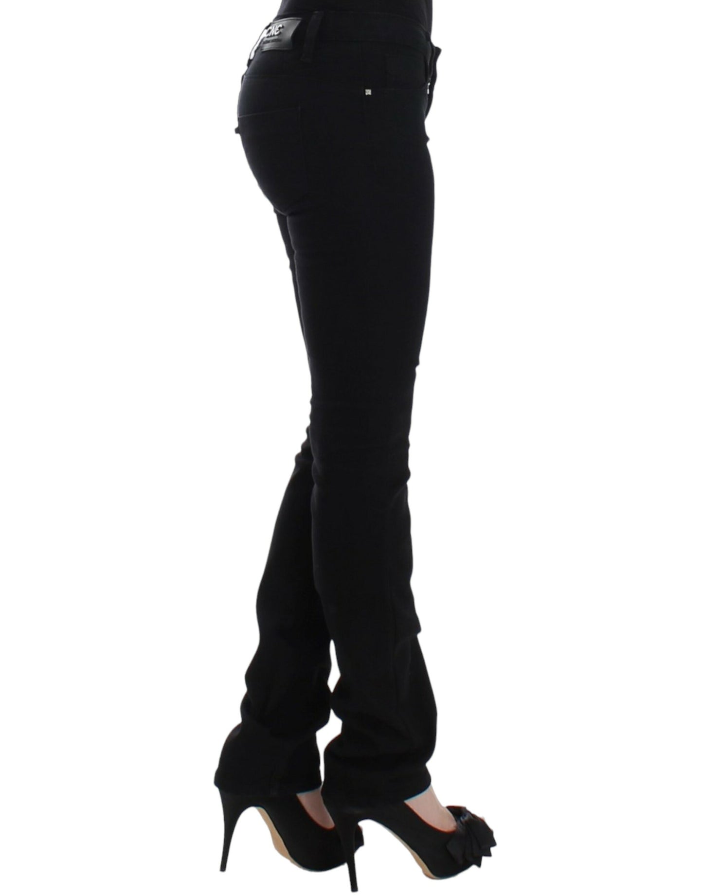 Costume National Elegant Black Straight Leg Jeans Costume National