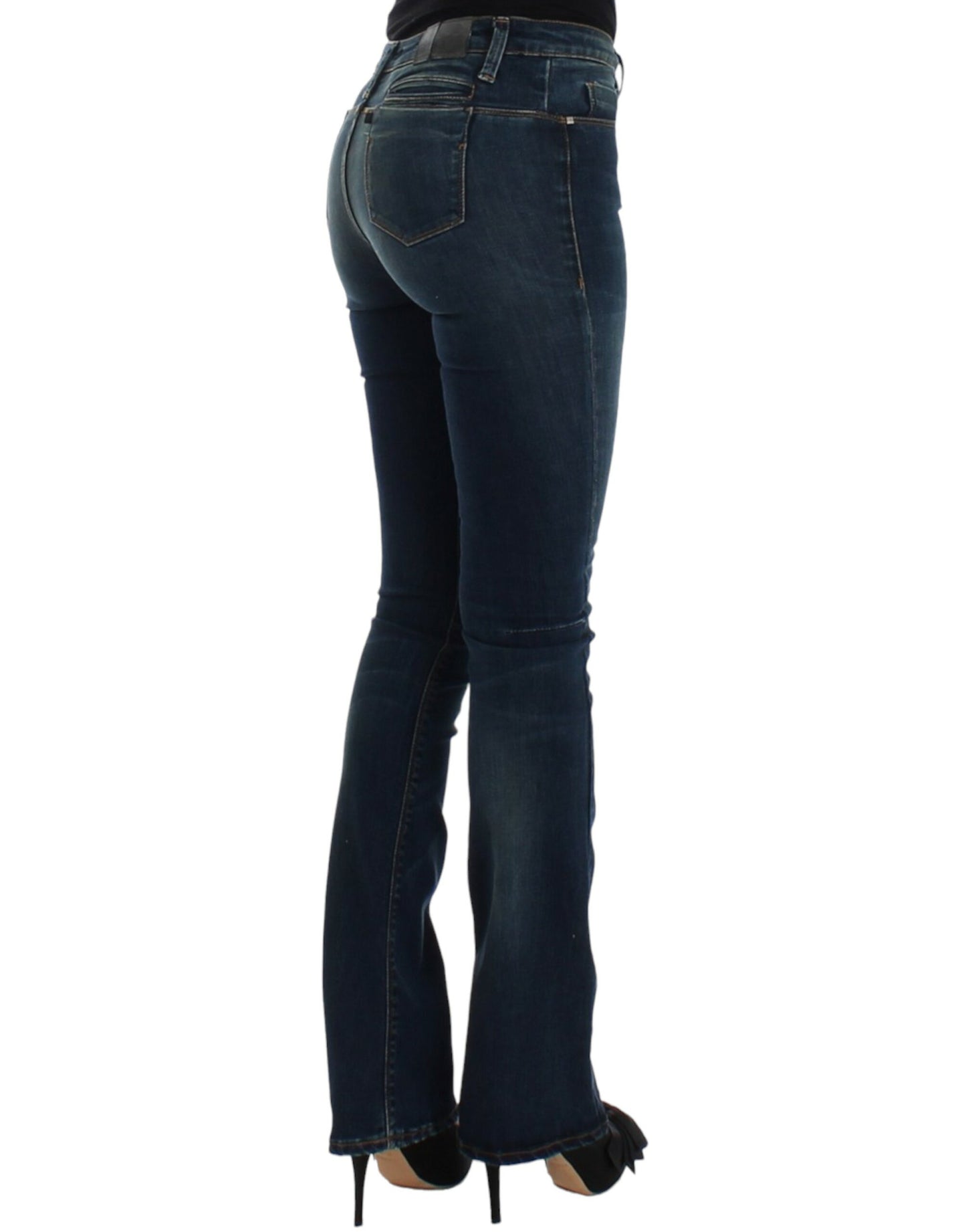 Costume National Chic Blue Straight Leg Designer Jeans Costume National