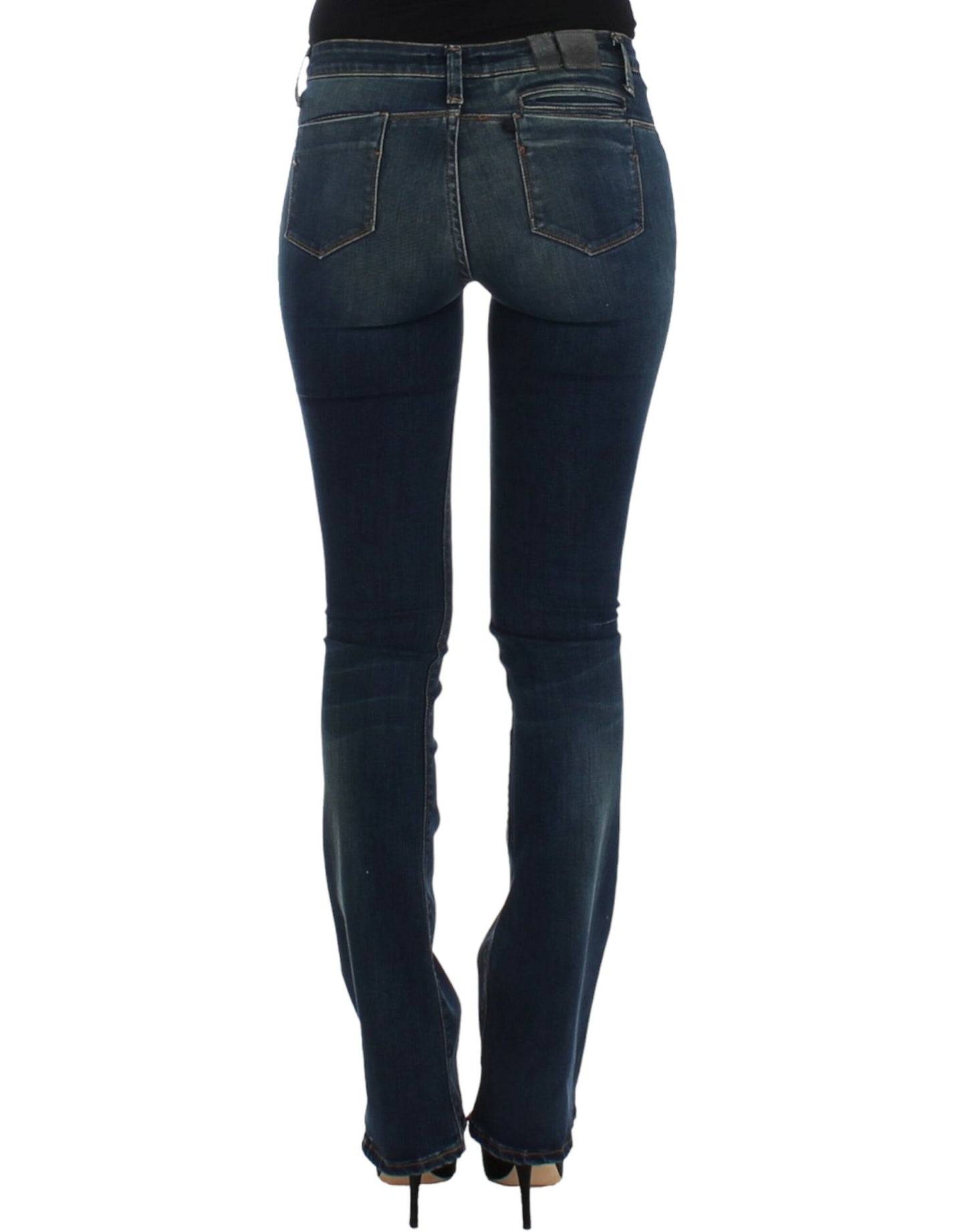 Costume National Chic Blue Straight Leg Designer Jeans Costume National