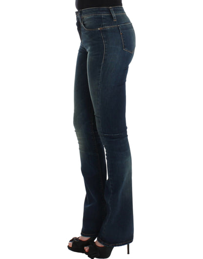 Costume National Chic Blue Straight Leg Designer Jeans Costume National