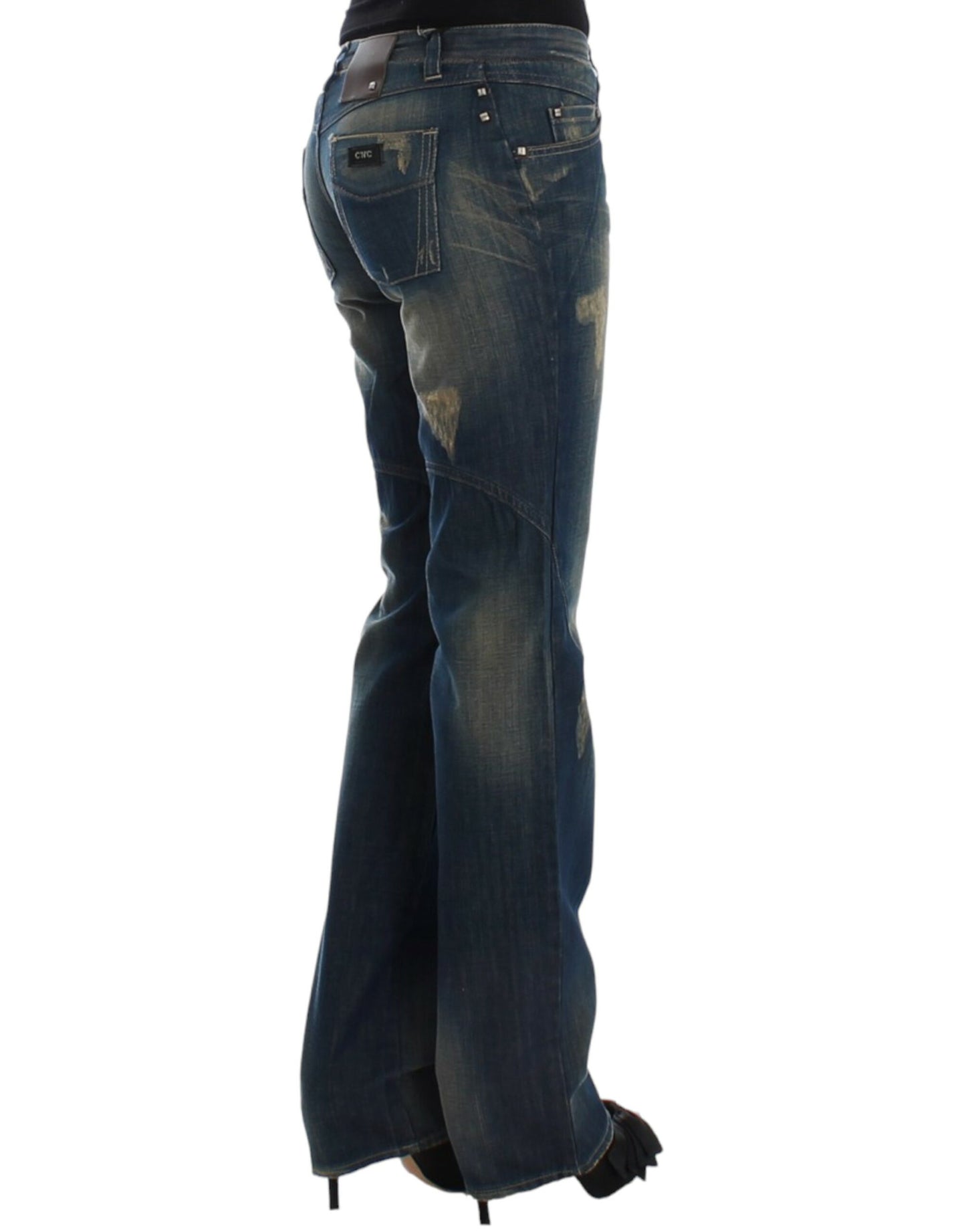 Costume National Chic Straight Leg Blue Denim Jeans Costume National