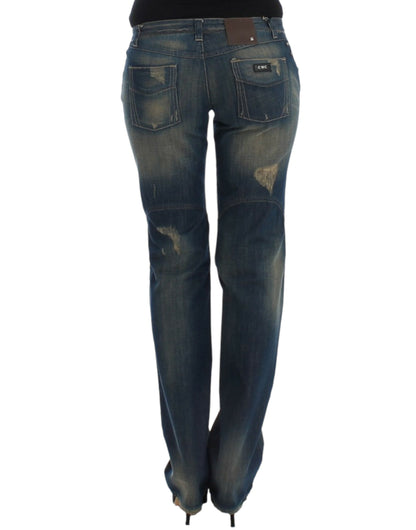 Costume National Chic Straight Leg Blue Denim Jeans Costume National