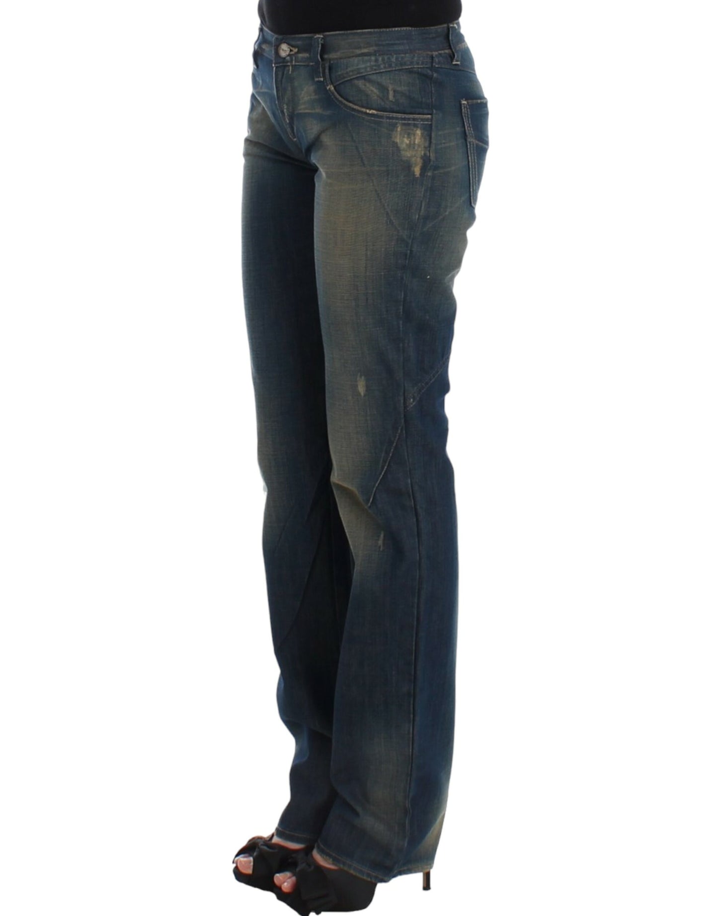 Costume National Chic Straight Leg Blue Denim Jeans Costume National