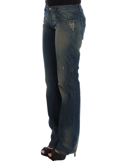 Costume National Chic Straight Leg Blue Denim Jeans Costume National