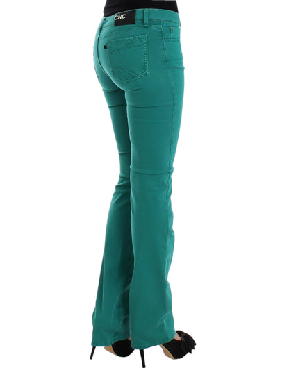 Costume National Chic Green Straight Leg Jeans for Sophisticated Style Costume National