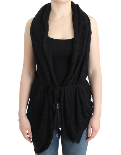 Costume National Chic Sleeveless Knitted Vest Cardigan Costume National