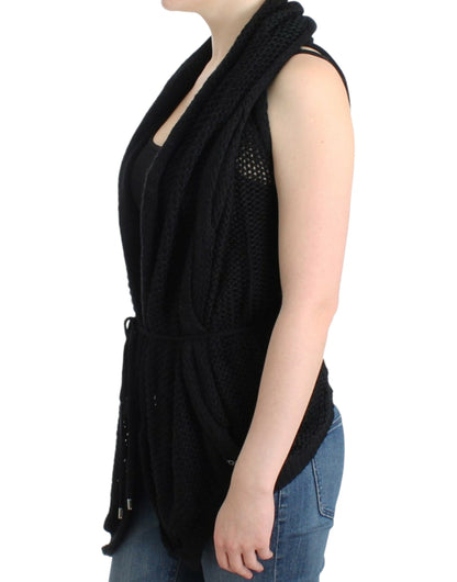 Costume National Chic Sleeveless Knitted Vest Cardigan Costume National