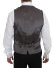 Dolce & Gabbana Elegant Gray Striped Wool Dress Vest Dolce & Gabbana