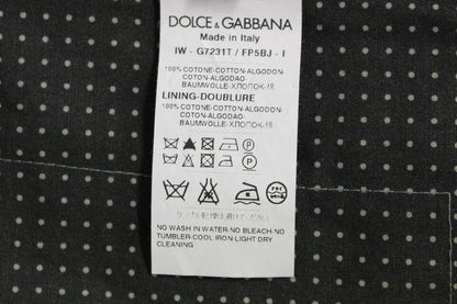 Dolce & Gabbana Elegant Gray Cotton Dress Vest Dolce & Gabbana