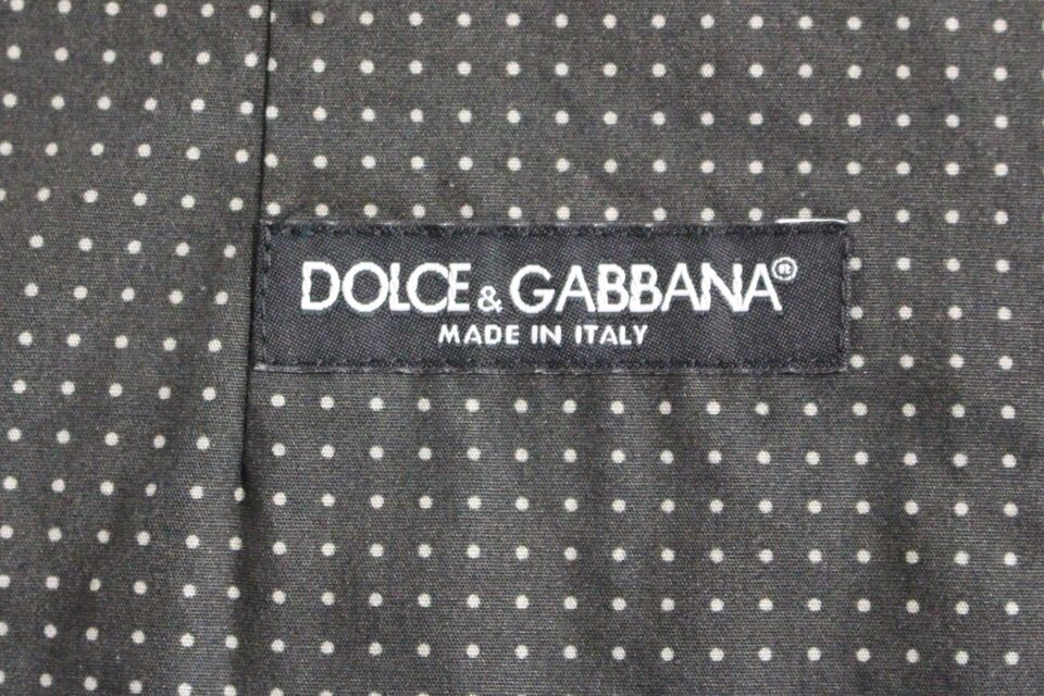 Dolce &amp; Gabbana মার্জিত ধূসর সুতির পোষাক ন্যস্ত করা