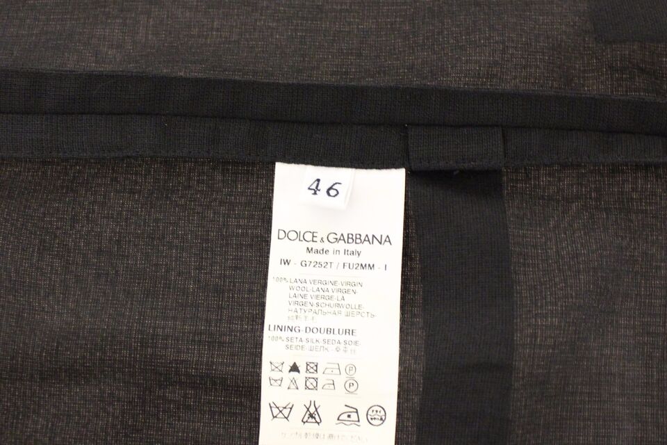 Dolce & Gabbana Elegant Black Wool Dress Vest Dolce & Gabbana