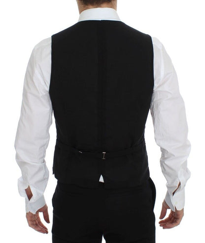 Dolce & Gabbana Elegant Black Wool Dress Vest Dolce & Gabbana