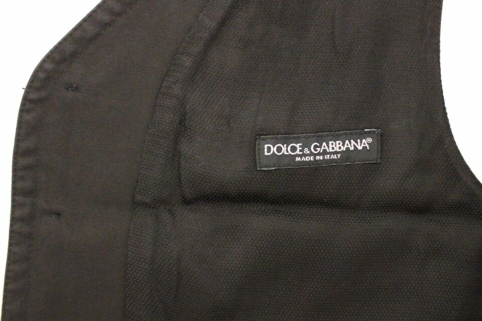 Dolce & Gabbana Elegant Black Cotton Blend Dress Vest Dolce & Gabbana