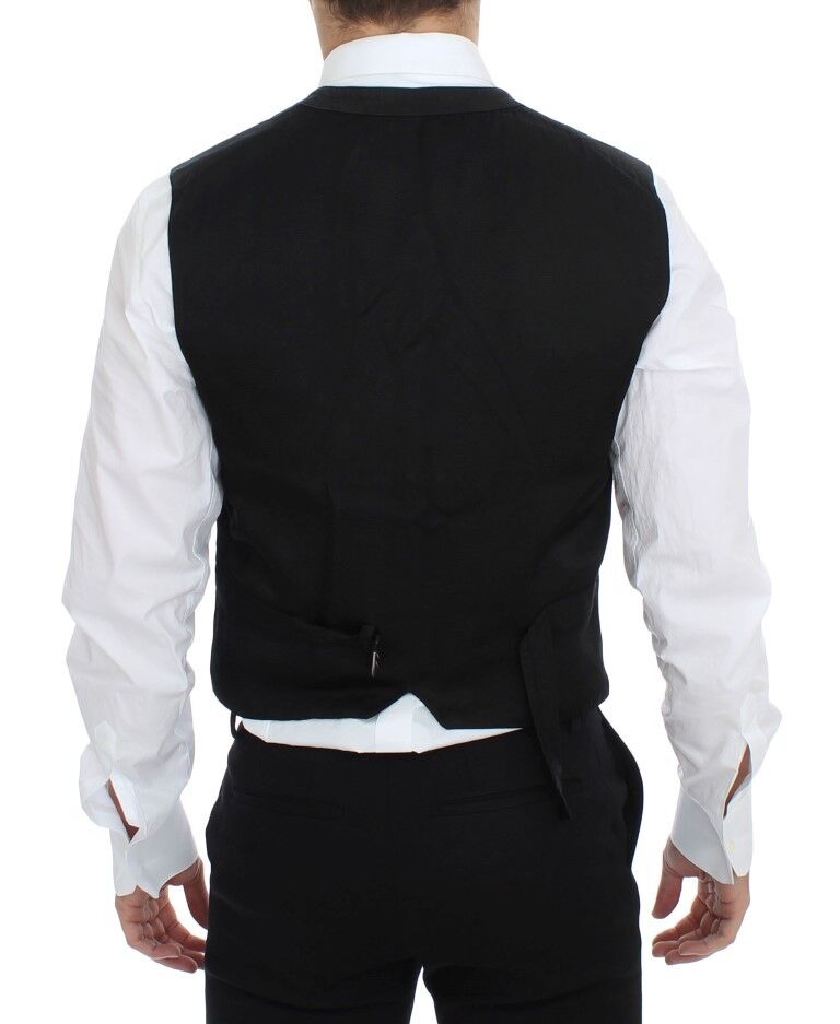 Dolce & Gabbana Elegant Black Cotton Blend Dress Vest Dolce & Gabbana