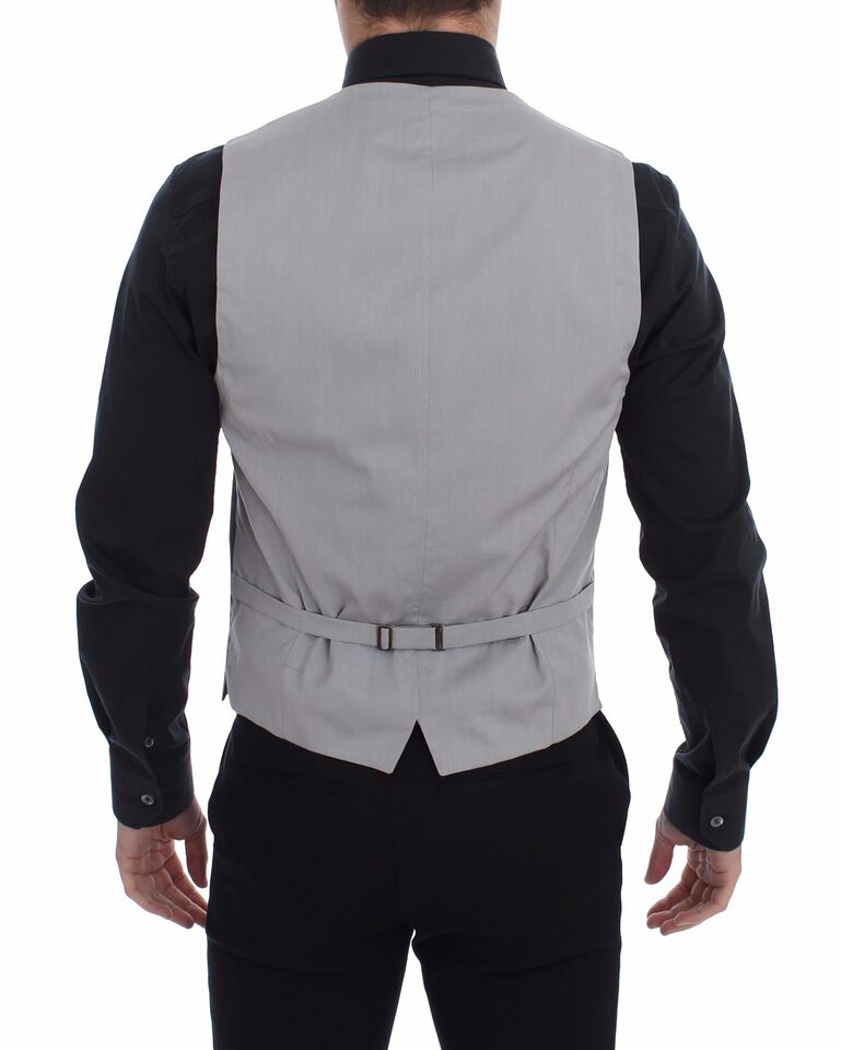 Dolce & Gabbana Elegant Gray Slim Fit Dress Vest Dolce & Gabbana