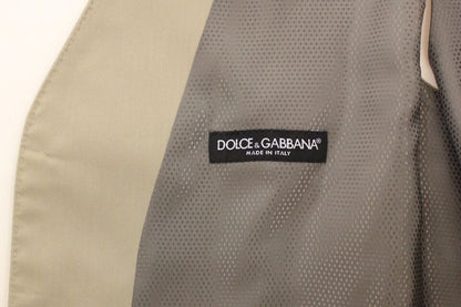 Dolce & Gabbana Elegant Beige Cotton Dress Vest Dolce & Gabbana