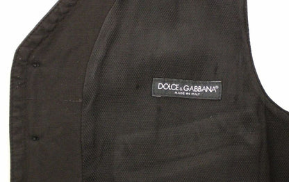 Dolce & Gabbana Elegant Black Cotton Blend Dress Vest Dolce & Gabbana