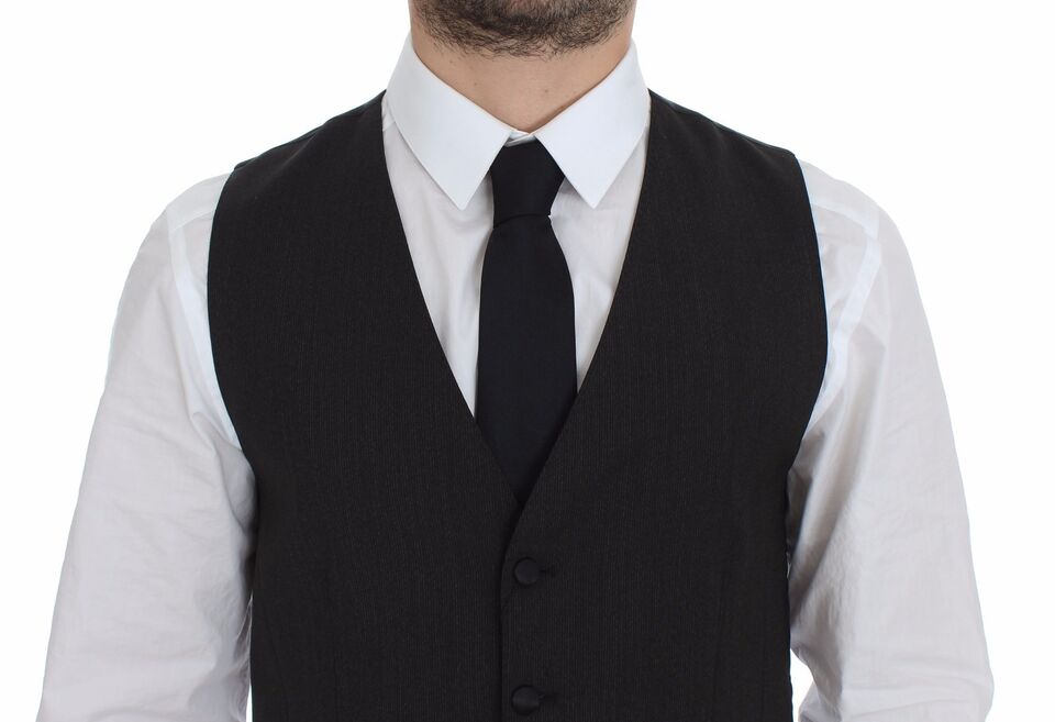 Dolce & Gabbana Classic Gray Wool Blend Dress Vest Dolce & Gabbana