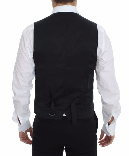 Dolce & Gabbana Elegant Gray Wool Stretch Dress Vest Dolce & Gabbana