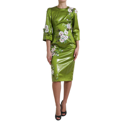 Dolce & Gabbana Floral Elegance Midi Sheath Dress Dolce & Gabbana