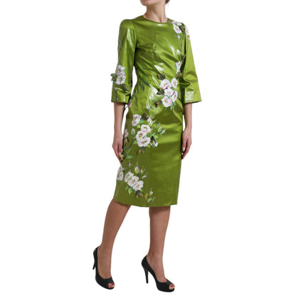 Dolce & Gabbana Floral Elegance Midi Sheath Dress Dolce & Gabbana