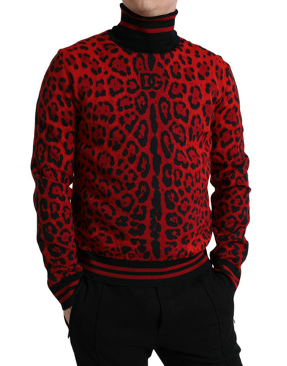 Dolce & Gabbana Elegant Leopard Turtleneck Sweater Dolce & Gabbana